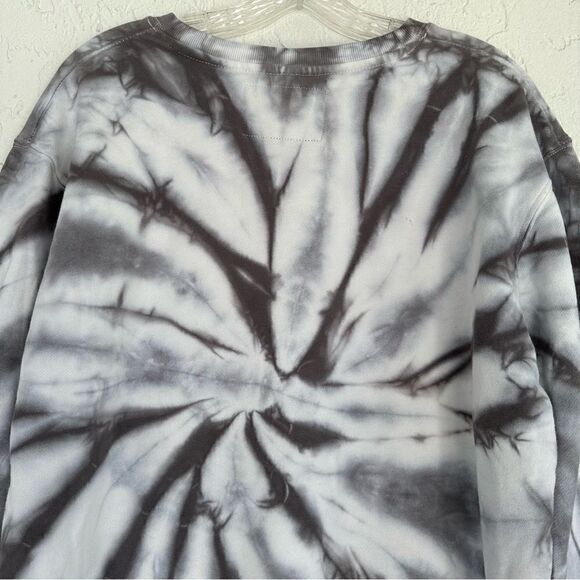 THE ROLLING STONES Sweatshirt Womens Size Medium Tie Die Logo Tongue Crew Neck - Picture 6 of 11